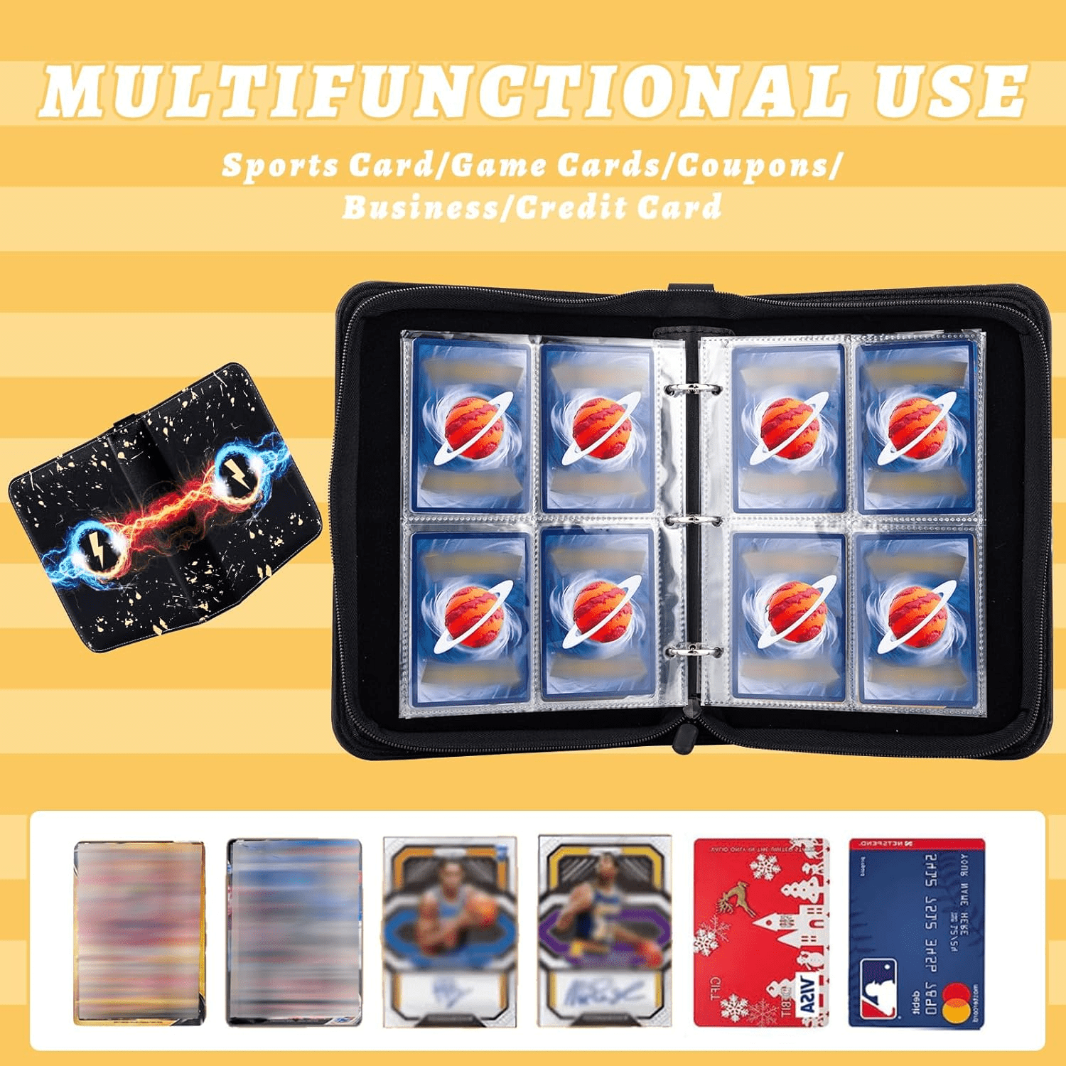pokemon card holder nearby MoKo Card Binder for Pokemon Cards Binder 4-Pocket, 400 Pockets Tradin –  Mokodirect