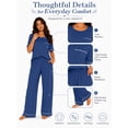 thumbnail image 3 of DAKIMOE Womens Pajama Sets Pajamas for Women Set Capri Sleepwear Short Sleeve Two-Piece Pjs Tops & Long Pants Casual Prints Lounge Sets for Women S-2XL, 3 of 10