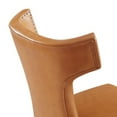 thumbnail image 5 of Side Dining Chair, Rivet Nailhead, Tan, Vegan Leather, Kitchen Cafe Bistro Hospitality Restaurant, Modern Contemporary HB32910, 5 of 8