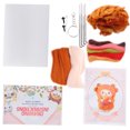 thumbnail image 4 of Kit de fieltro de aguja, muñeco de oveja de lana, muñeco de peluche, paquete de material para hacer bricolaje para principiantes208# marrón claro, 4 of 12