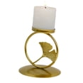 thumbnail image 3 of Iron Candle Holder Candlestick Retro Ginkgo Leaf Aromatherapy Essential Oil Burner Decoration for Home (Golden, Small), 3 of 7