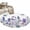 White, variant on Round Area Rugs Collection 4 Ft, Purple Floral Non-Slip Residential Carpet, Spring Lavender Daisy Butterflies Botanical Indoor Crawling Mats Runner Rugs for Living Room/Dining Room/Bedroom