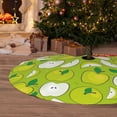 thumbnail image 2 of Cauagu 48" Christmas Tree Skirt Green Apple Pattern Christmas Tree Decorations Tree Mat for Xmas Decorations Occasion Holiday Home Decor -48", 2 of 7