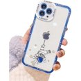 thumbnail image 1 of Compatible with iPhone 13 Pro Max Clear Case Women Girls Cute Astronaut Case Camera Lens Protection Soft Silicone Rocket Case for iPhone 13 Pro Max 5g, 1 of 4