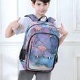 thumbnail image 6 of FORMRS School Backpack 17" Student Travel Bag with Laptop Compartment, Pink Marble Pattern, 6 of 7
