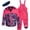 Hot Pink, variant on Girls Snow Suit- Heavyweight Water-Resistant Ski Jacket and Snow Bibs for Girls 2 Piece