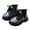 Black, variant on Kids Ankle Combat Boots Girls Side Zipper Sparkly Cute Mid Calf Booties for Toddler