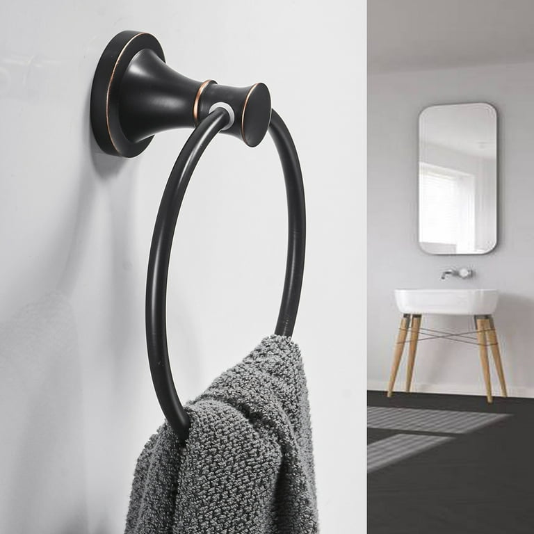 BESy Oil Rubbed Bronze 4 Piece Bathroom Accessories Set Single Towel Bar Towel Ring Toilet Paper Holder Double Towel Hooks Wall Mounted Bath Hardware Accessory Fixtures Set with Plated Walmart