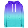 thumbnail image 4 of Oversized Hoodies for Women Fall Long Sleeve Gradient Color Sweatshirts with Pocket Drawstring Fashion Casual Loose Tops Mint Green XL, 4 of 4