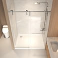 thumbnail image 2 of Leumius 44-48" x 76" H Frameless Sliding Shower Door,5/16" Clear Tempered Glass Sliding Shower Door,Stainless Steel Frame,Brushed Nickel, 2 of 8