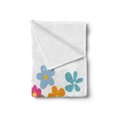 thumbnail image 2 of Green Flower Soft Flannel Fleece Throw Blanket, Colorful Abstract Cartoon Floral Arrangement Foliage Leaves Meadow Pattern, Cozy Plush for Indoor and Outdoor Use, 50" x 70", Multicolor, by Ambesonne, 2 of 5