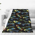 thumbnail image 1 of Balery Colorful Skateboard Manta de Felpa Suave y Acogedora – Cobija de Franela Aterciopelada para Cama, Lavable y Cálida para Sofá, Mascotas, Transpirable-80"x60", 1 of 7