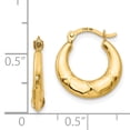 thumbnail image 3 of 14k Yellow Gold X Hoop Earrings, 3 of 7
