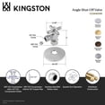 thumbnail image 4 of Kingston Brass CC54402XK 5/8-Inch O.D. Comp x 1/2-Inch O.D. Comp Quarter-Turn Angle Shut-Off Valve with Flange in Polished Brass, 4 of 5