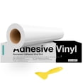 thumbnail image 1 of Rollo de vinilo HTVRONT blanco permanente de 3,66 m x 12,19 cm, 1 of 8