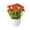 Carnations-Orange, variant on Artificial Potted for Home Decor - Silk Real Touch Flowers in Decorative Pots, Small Artificial Greenery for Office Desk, Table Centerpiece, Bedroom & Dining Room Decor