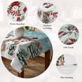thumbnail image 5 of Teal Christmas Table Cloth Waterproof Tablecloths, Snowman Xmas Tree Snowflake Winter Tablecloth Dining Table Cover for Kitchen Party Tabletop Outdoor, Rectangle Tablecloth 52x70 Inch, 5 of 9
