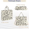 thumbnail image 6 of FORMRS Womens Corduroy Tote Bag Crossbody Shoulder Handbag with Pocket, Leaves Pattern, 6 of 7