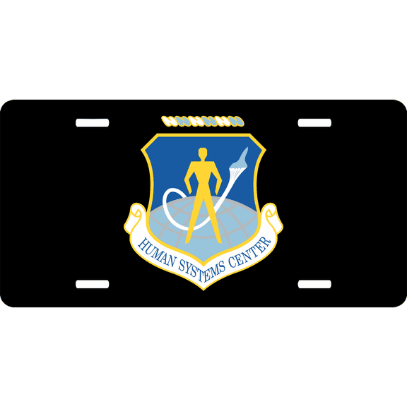 U.S. Air Force Human Systems Center License Plate