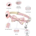 thumbnail image 2 of AONYIYI 3 Piece Removable Cat Collar with Bow, Airatg Pet Collar Cover, Drool Towel, Pink, 2 of 9