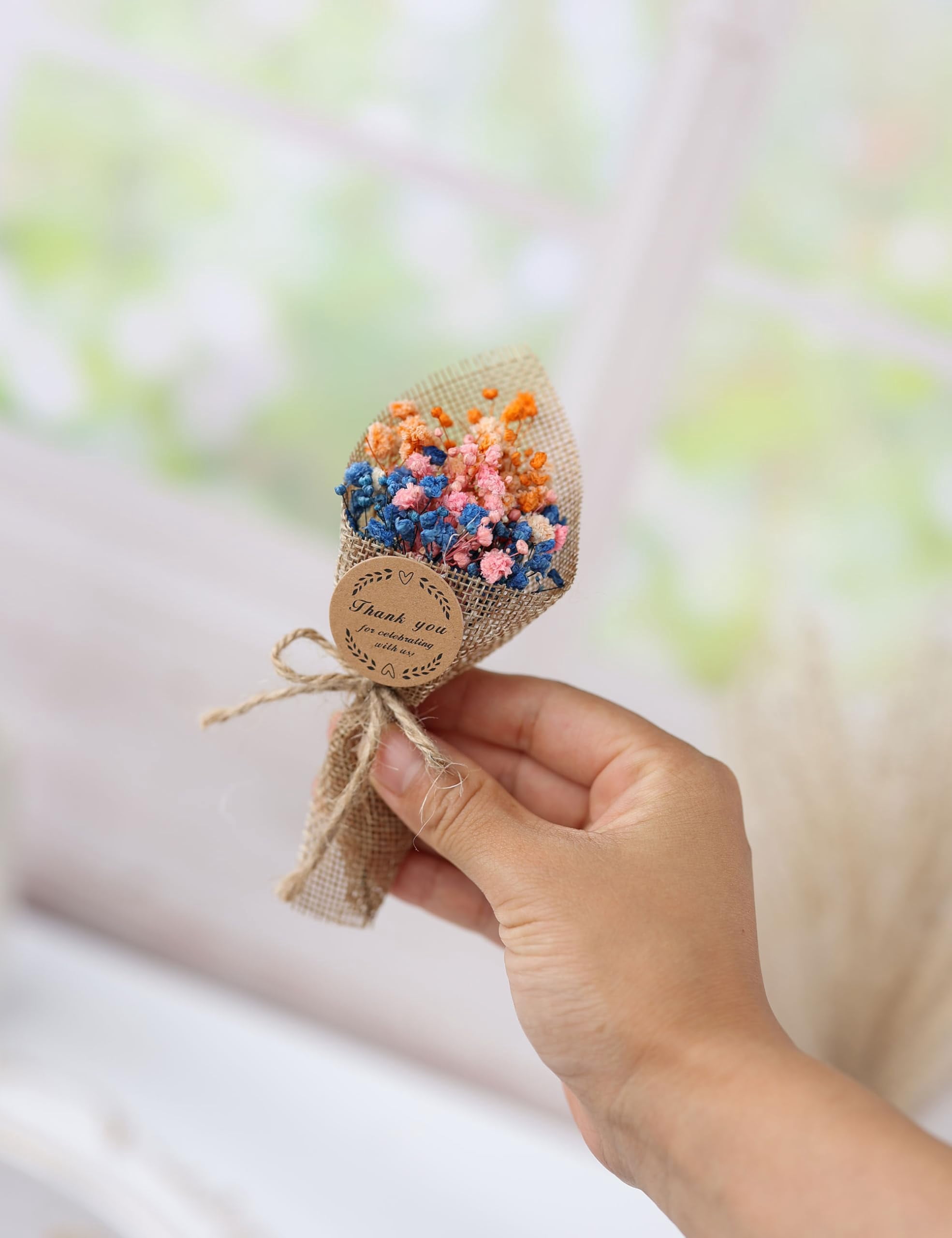 20-piece Set Mini Dried Flowers Bouquet For Wedding Favours Guests  Shower Party Favors Bridal Gifts Baptism. (mixed)