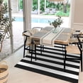 thumbnail image 7 of iOhouze Outdoor Area Rugs Black and White Striped Outdoor Rug 5x7 ft Washable Area Rug Indoor Outdoor Cotton Striped Rugs Large Floor Carpet for Garden Patio, 7 of 7