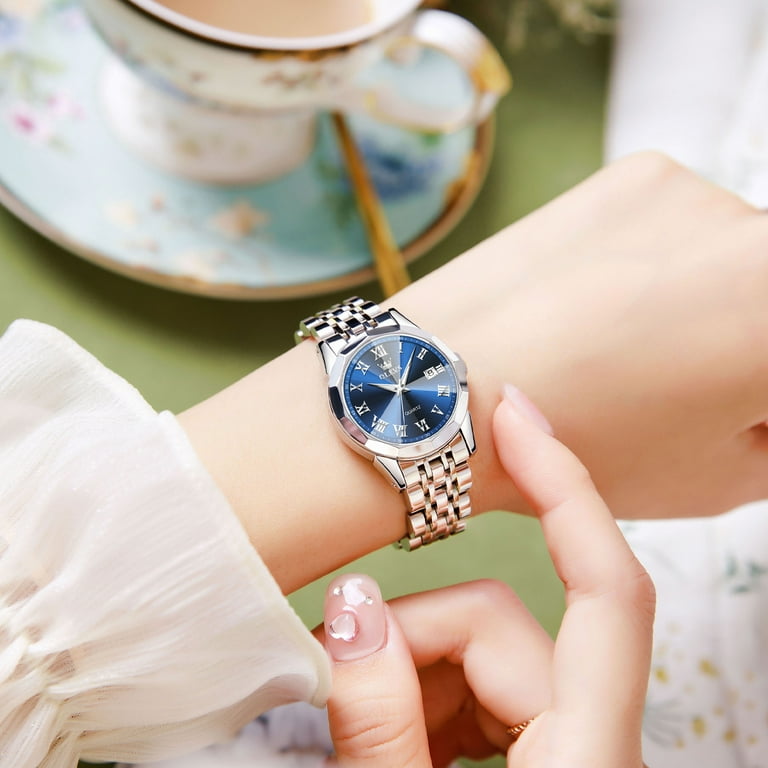 Blue face watch women's online