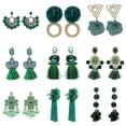 thumbnail image 2 of 25 Styles Statement Fringe Vintage Tassel Earrings--50552-GN|Model code4577 50552-GN, 2 of 4
