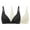 Blue, variant on 2 Pack Women Front Closure Wireless T-Shirt Bra Seamless Low Cut V-Neck Bralette Lightly Padded Lightweight No Underwire Soft Breathable Bras Dark Blue L