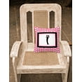 thumbnail image 2 of Caroline's Treasures Letter I Monogram - Pink Black Polka Dots Fabric Decorative Pillow, 14 inch, 2 of 2