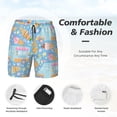 thumbnail image 4 of Kdxio Icecream Truck Print Men'S Swim Trunks With Compression Liner 7 Inch Inseam Quick Dry Swim Shorts, 4 of 7
