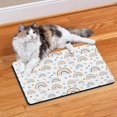 thumbnail image 2 of Boho Retro Floral Pet Feeding Mat-Abstract Art Pattern Absorbent Pet Placemat for Food and Water Bowl, with Waterproof Rubber Backing, Quick Dry Water Dispenser Mat for Dog and Cat (12"x20"), 2 of 7
