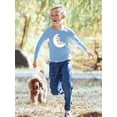 thumbnail image 2 of Cute Teddy Bear On The Moon Long Sleeve Toddler -Image by Shutterstock,  5 Toddler, 2 of 4