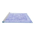 thumbnail image 2 of Ahgly Company Machine Washable Indoor Square Persian Blue Traditional Area Rugs, 7' Square, 2 of 4