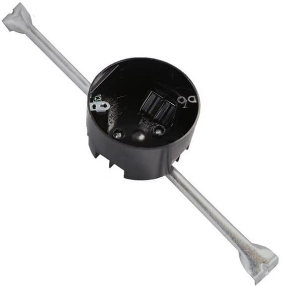 20 cu. in.   Work Round Polycarbonate Electrical Box with Hanger Bar, Black