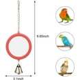 thumbnail image 2 of Pet Bird Mirror with Bell Interactive Parrot Toy Bird Cage Mirror for Cockatiel Parakeets Canaries, 2 of 7