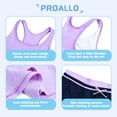thumbnail image 2 of PROALLO Girls Bathing Suits Two-Piece Swimsuit with Boyshorts Vest-Style Tankini(14-15T Purple), 2 of 5