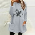 thumbnail image 2 of Fuzzy Sweatshirts for Womens Oversized Sherpa Lined Fleece Pullover Tops Winter Warm Fluffy Tunic Jumper Shirts Classic Letter Snowflake Sweatshirt Loose Comfy Hoodies Sweaters Coats Loungewear, 2 of 3