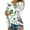 Green, variant on Sweatshirts for Women Plus Size Casual Lace Round Neck Long Sleeved Print T-shirt Blue L