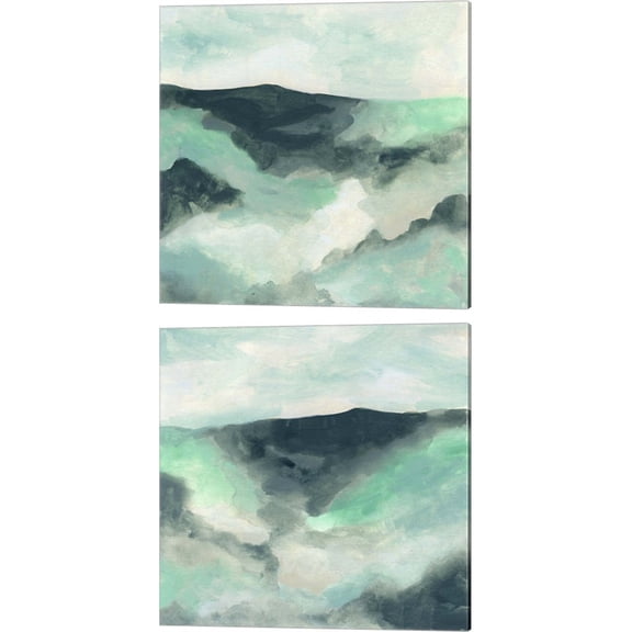 Great Art Now Cloud Valley by June Erica Vess 2 Piece Canvas Art Set Each 14W x 14H