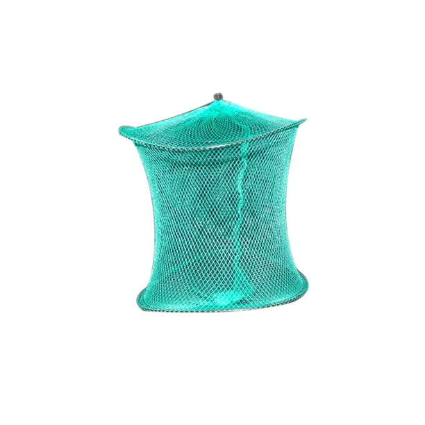 Yuarrent Red de pesca de 2 capas, jaula de malla para camarones, red de trampa para peces, red de pesca de nailon plegable, jaula de pesca Pescar 30 centimetros Yuarrent HW5410-01
