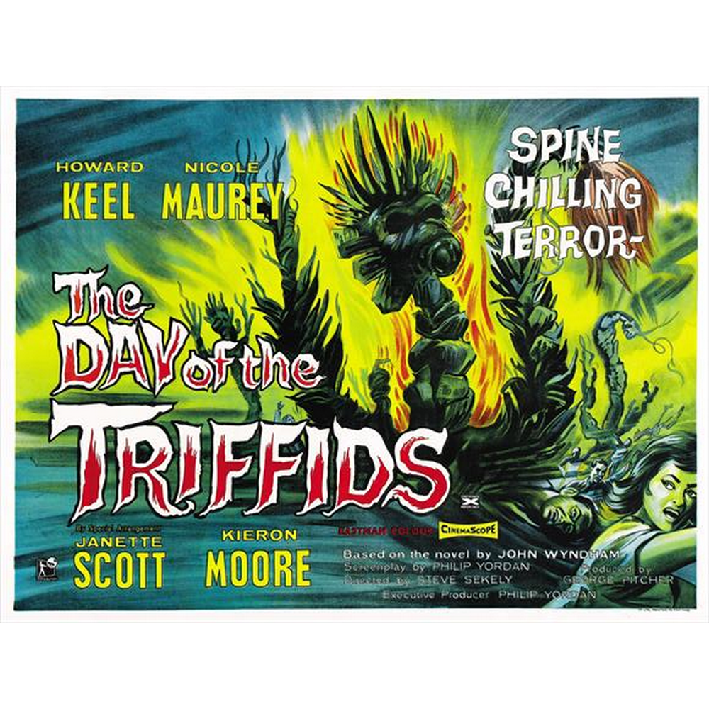 The day of the triffids movie poster half sheet style a 22 x 28