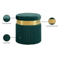 thumbnail image 3 of Meridian Furniture Yasmine Ottomane/tabouret Contemporain en Velours Vert, 3 of 8
