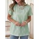 thumbnail image 2 of Top Dokotoo para mujer, estilo primaveral, bordado con ojales, talla M, color verde, 2 of 3