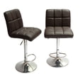 thumbnail image 1 of Set dos piezas banco bara color chocolate barra giratorio altura ajustable tapizado en material PU Acolchonado SKU SET335B CHOCOLATE Euroluce Contemporary Design Vanguardista, 1 of 5