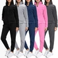 thumbnail image 3 of Women's 2 Piece Polar Fleece Sweater Jacket & Jogger Sweatpants Set, 3 of 7