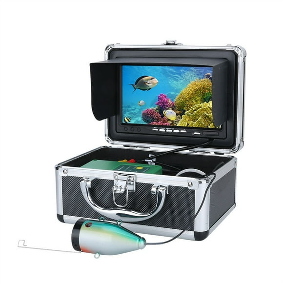HD 7 Inch Fish Finder Underwater Fishing Camera 1080P 15M/30M Camera For Ice Fishing 15pcs White LEDs+15pcs IR LED ,Easy to Use