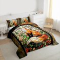 thumbnail image 3 of Homewish Wildlife Fox 3 Pieces Queen Comforter Set For Kids Children Teens,Woodland Floral Animal Ultra Soft Bedding Sets,Chic Flowers Bedding Comforter Set,Exotic Style Bedroom Decor,Reversible, 3 of 8