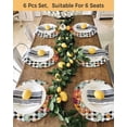 thumbnail image 4 of 13 Inch Round Placemats Set of 4, Fall Orange Green Pumpkins Non Slip Heat Insulation PP Table Mats, Thanksgiving Weeping Maple Leaf Washable Place Mats for Kitchen Dining Party Table Decor, 4 of 7