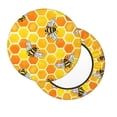 thumbnail image 3 of Round Bar Stool Seat Covers, Honeycombs Elastic Round Chair Cover Stool Seat Slipcover Bar Stool Cushions Round Pad for 12-14 inch, 3 of 7